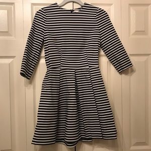 GAP Black & White Striped Mini Dress